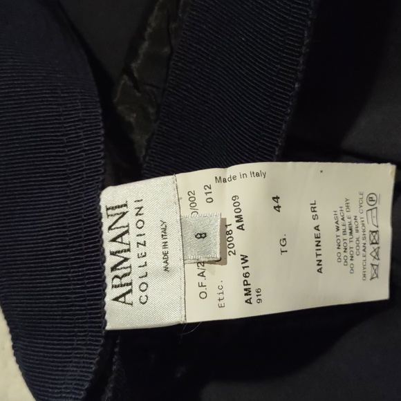 Armani Collezioni Antinea SRL Black Trousers - Picture 9 of 9